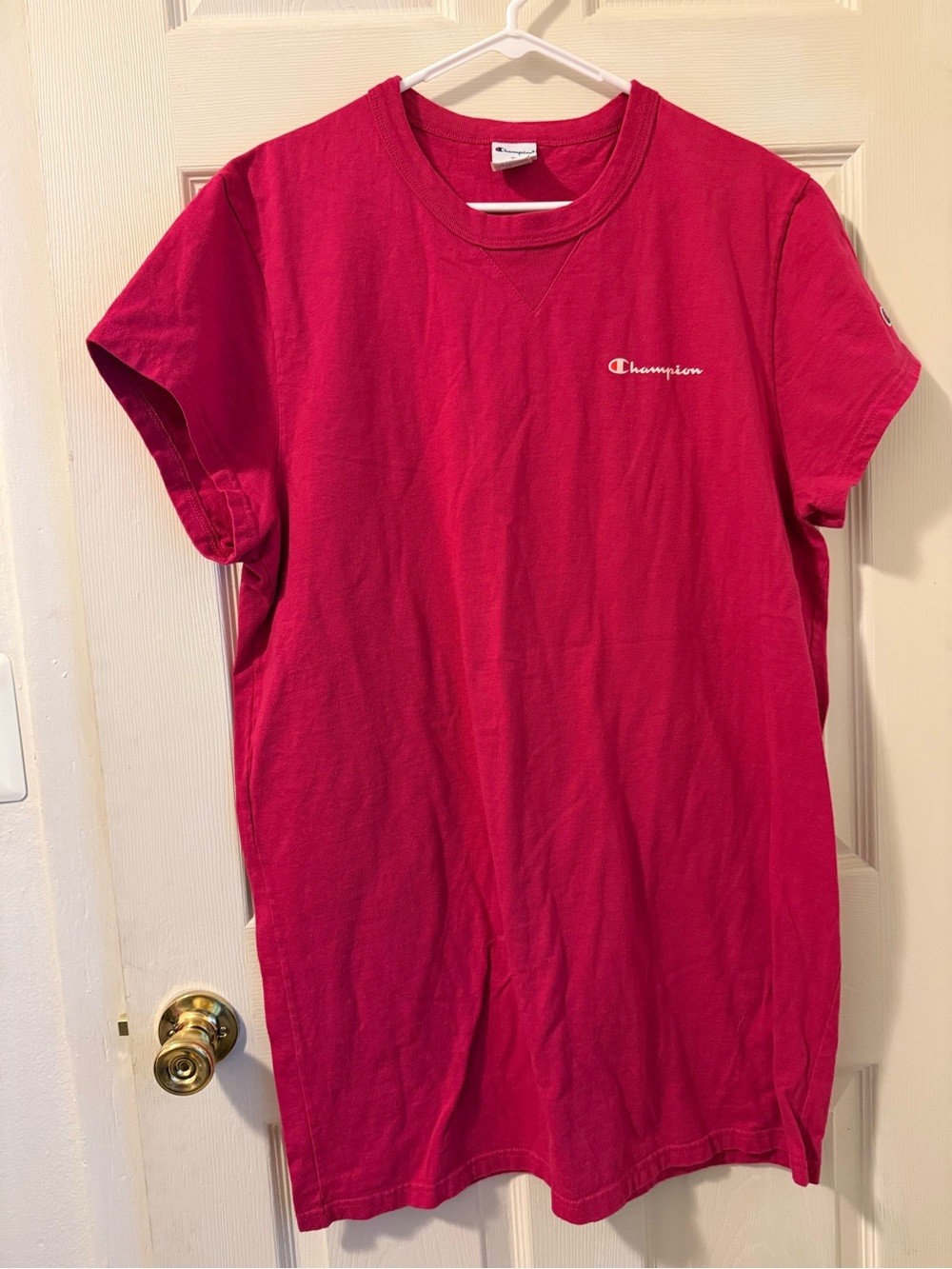 Champion Pink Crewneck Tee Dress with Script Tag